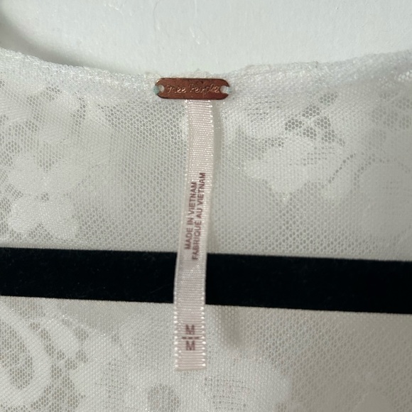 Free People White Lace Long Sleeve Dress - Picture 5 of 6